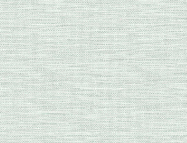 Malibu Faux Linen Weave Wallpaper - Coastal Faux - Sea Glass | Malibu Wallpaper