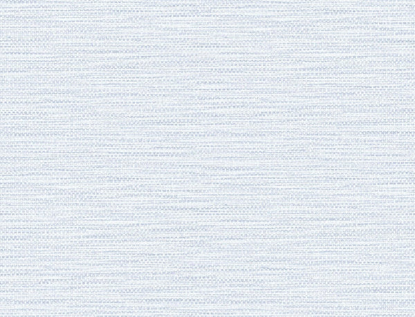 Malibu Faux Linen Weave Wallpaper - Coastal Faux - Blue Frost | Malibu Wallpaper
