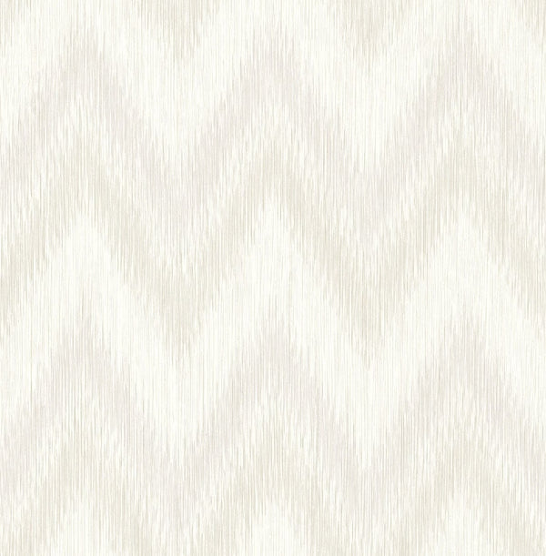 Regent Flamestitch Stringcloth Coastal Chevron - Winter Fog and Eggshell | Architectural Wallcoverings