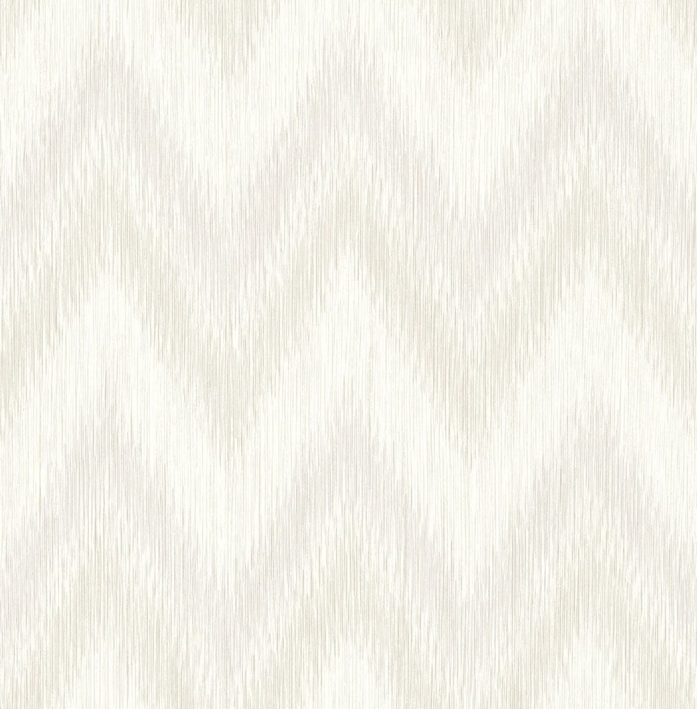 Malibu Regent Flamestitch Stringcloth Wallpaper - Coastal Chevron - Winter Fog and Eggshell | Malibu Wallpaper