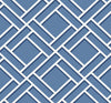 Malibu Block Trellis Wallpaper - Coastal Geometric - Coastal Blue and Navy | Malibu Wallpaper