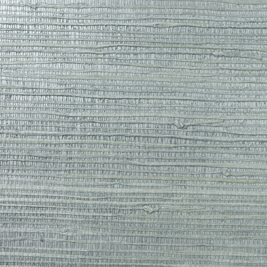 Fentucci Jute Wallpaper - Contemporary Grasscloth - Blue Smoke & Metallic Silver | Malibu Wallpaper