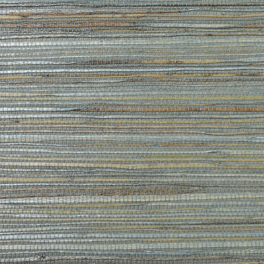Fentucci Jute Wallpaper - Contemporary Grasscloth - Coir & Metallic Graphite | Malibu Wallpaper