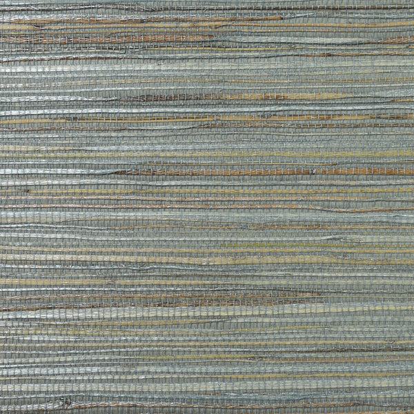 Fentucci Jute Wallpaper - Contemporary Grasscloth - Coir & Metallic Graphite | Malibu Wallpaper