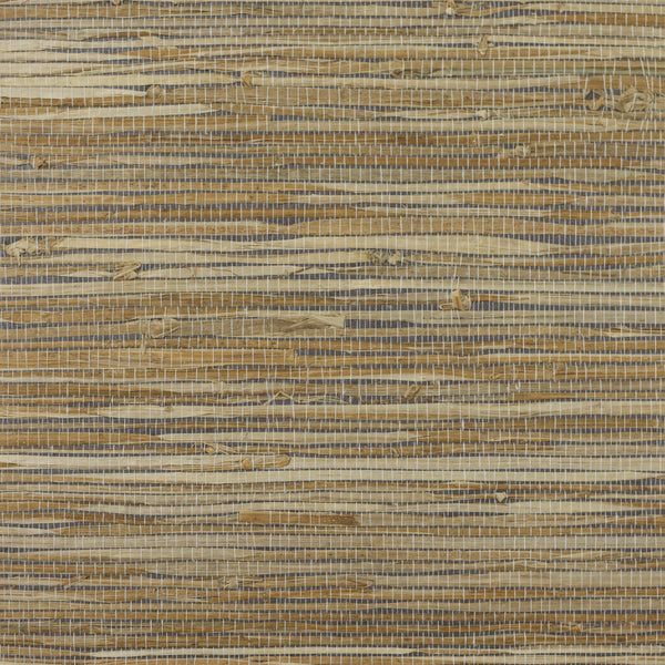 Fentucci Hemp Skin Tightweave Wallpaper - Contemporary Grasscloth - Honey Brown & Charcoal | Malibu Wallpaper