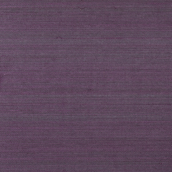 Fentucci Abaca Contemporary Grasscloth - Grape & Metallic Magenta | Architectural Wallcoverings