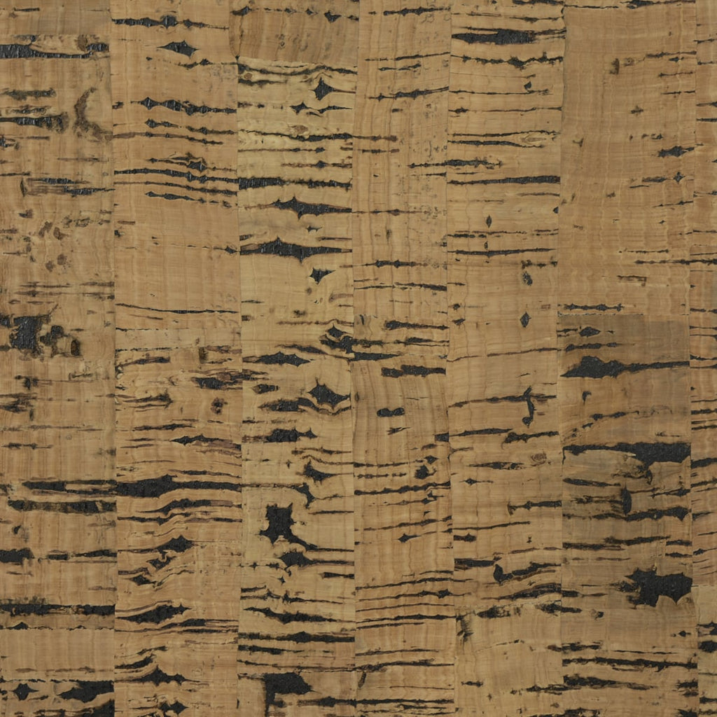Fentucci Cork Wallpaper - Contemporary Grasscloth - Honey Brown & Jet Black | Malibu Wallpaper