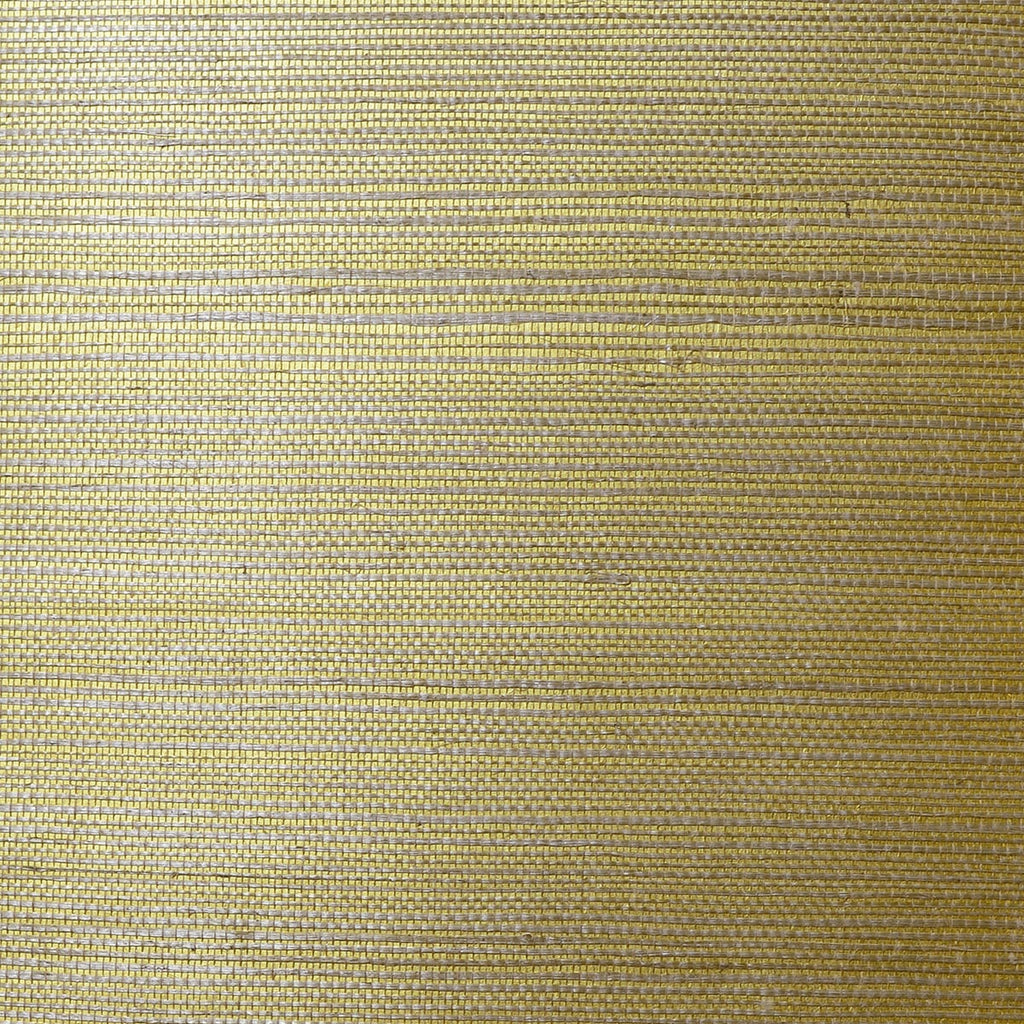 Fentucci Sisal Grasscloth Wallpaper - Coastal Grasscloth - Metallic Gold and Aloe | Fentucci