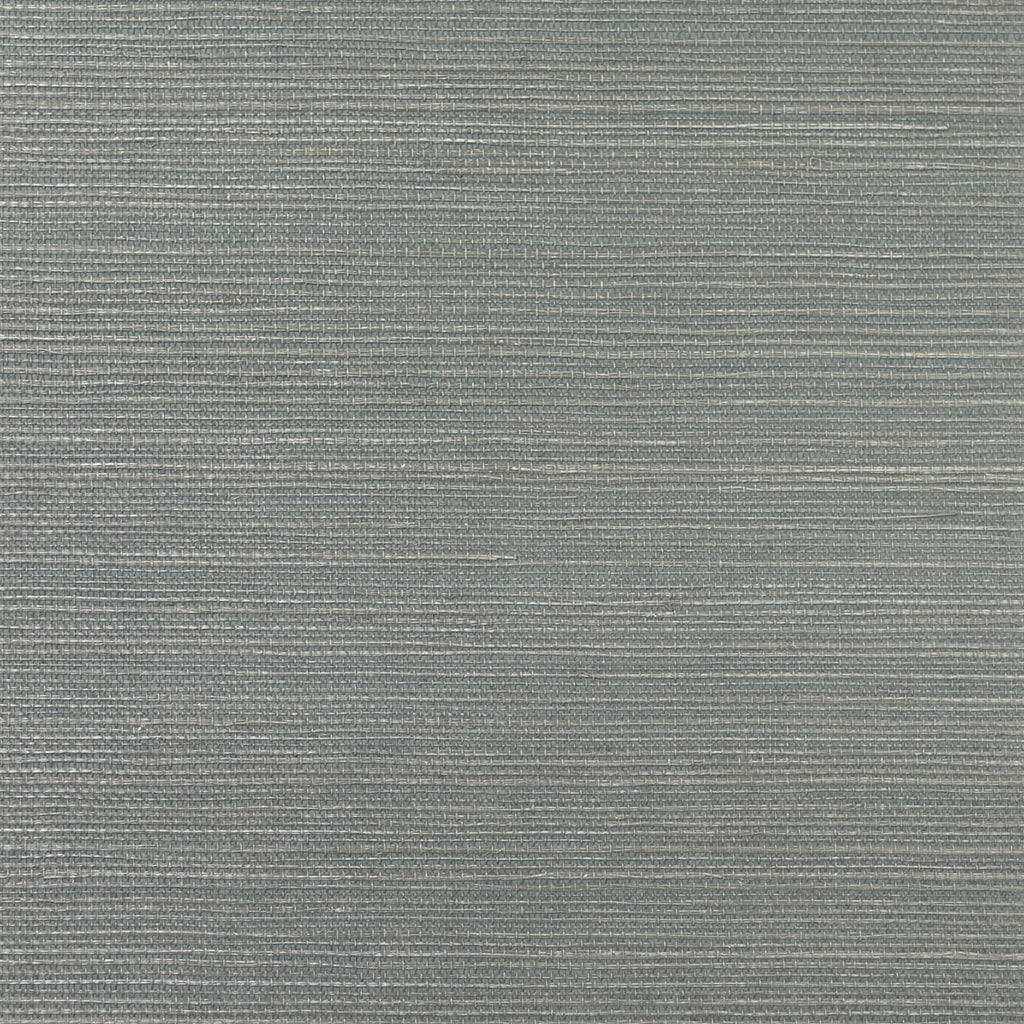 Fentucci Sisal Wallpaper - Contemporary Grasscloth - Metallic Silver & Bluestone | Malibu Wallpaper