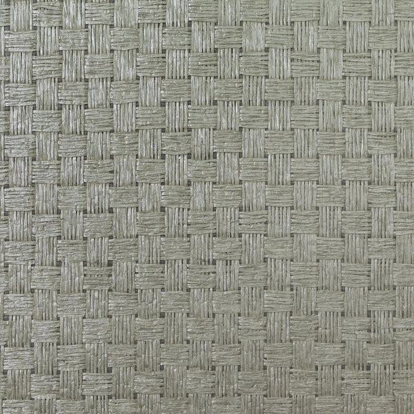Fentucci Paper and Linen Wallpaper - Contemporary Grasscloth - Metallic Graphite | Malibu Wallpaper