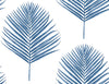 Malibu PS Maui Palm Coastal Botanical - Coastal Blue | Peel and Stick Removable Wallpaper