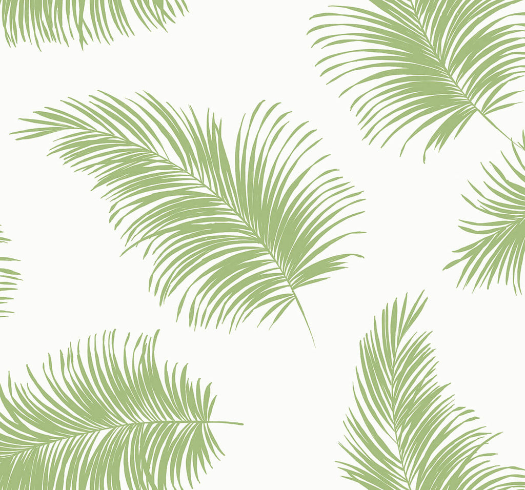 Malibu PS Tossed Palm Coastal Botanical - Summer Fern | Peel and Stick Removable Wallpaper