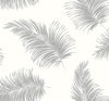 Malibu PS Tossed Palm Coastal Botanical - Alloy | Peel and Stick Removable Wallpaper