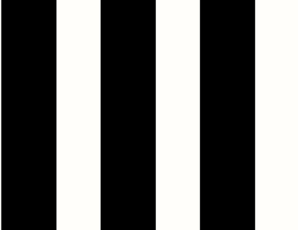 Malibu Ps Designer Stripe Coastal Stripes - Black & White | Peel and Stick Removable Wallcovering