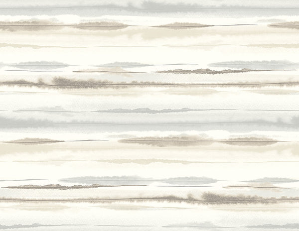 Malibu Ps Horizon Stripe Contemporary Stripes - Sand Dunes | Peel and Stick Removable Wallcovering