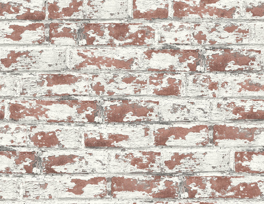 Malibu PS Soho Brick Industrial Brick - Terra Cotta | Peel and Stick Removable Wallpaper