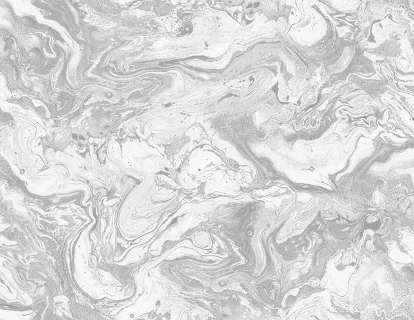 Malibu Ps Faux Marble Contemporary Marble - Calcutta & Metallic Silver | Peel and Stick Removable Wallcovering