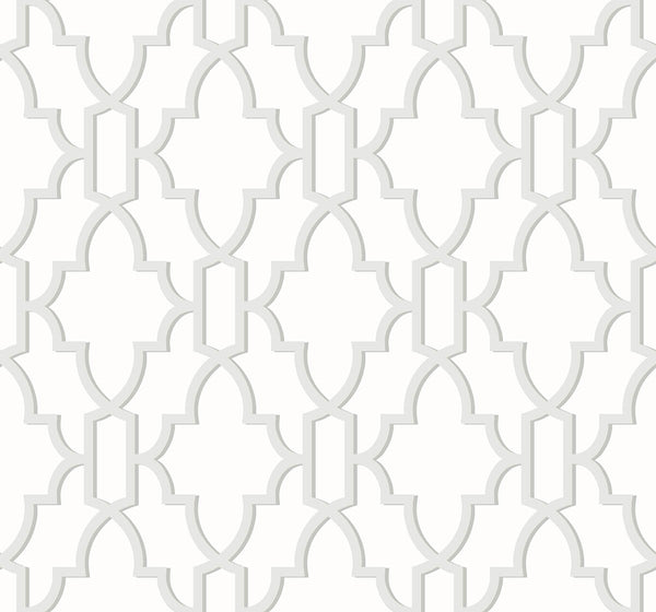 Malibu Ps Coastal Lattice Coastal Geometric - Harbor Mist | Peel and Stick Removable Wallcovering