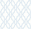 Malibu PS Coastal Lattice Coastal Geometric - Hampton Blue | Peel and Stick Removable Wallpaper