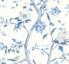 Malibu PS Floral Trail Traditional Chinoiserie - Bluestone | Peel and Stick Removable Wallpaper