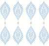 Malibu PS Palm Frond Coastal Geometric - Blue Skies & Daydream Grey | Peel and Stick Removable Wallpaper