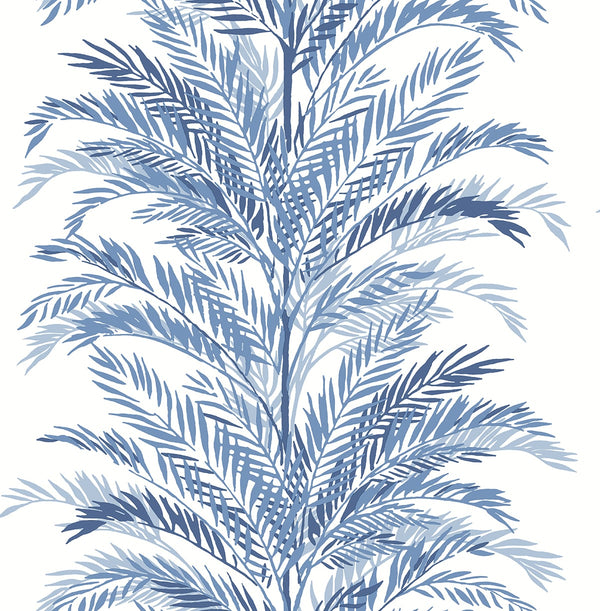 Malibu Ps Keana Palm Coastal Botanical - Coastal Blue | Peel and Stick Removable Wallcovering