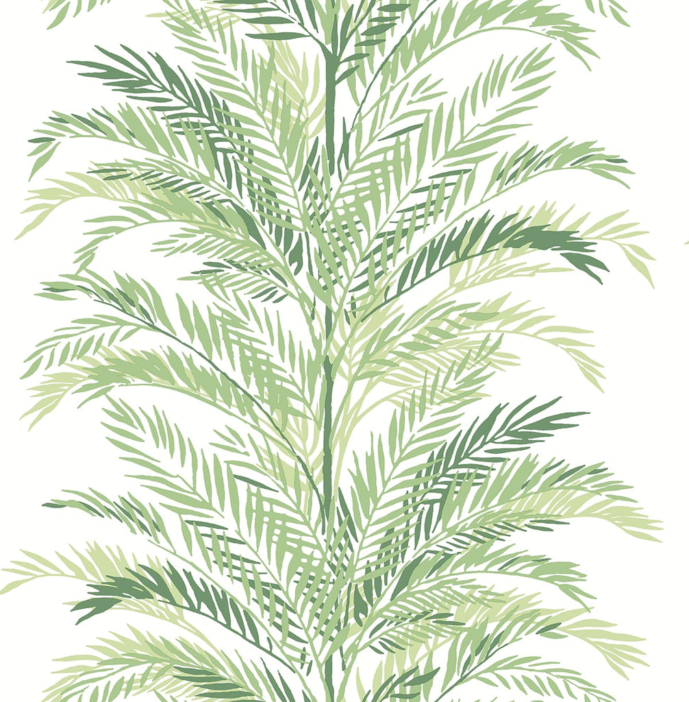 Malibu PS Keana Palm Coastal Botanical - Paradise Green | Peel and Stick Removable Wallpaper
