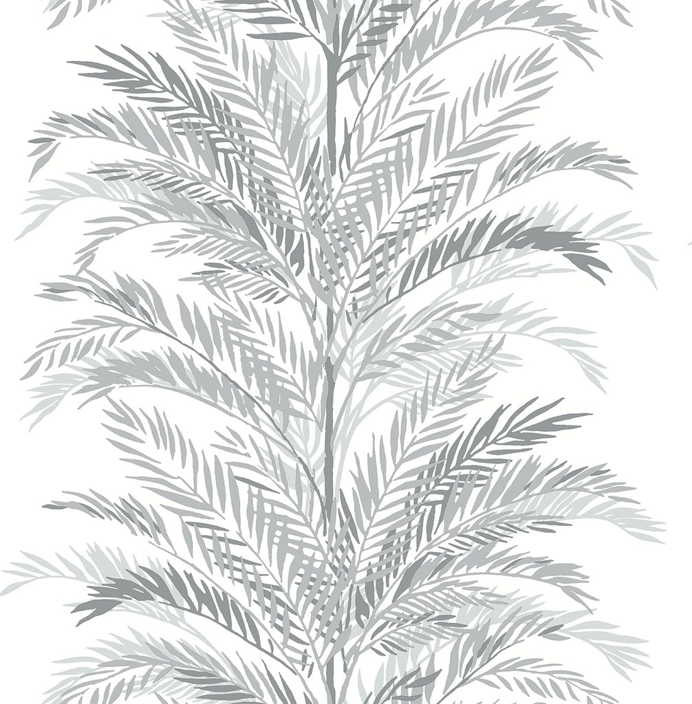 Malibu PS Keana Palm Coastal Botanical - Harbor Mist | Peel and Stick Removable Wallpaper