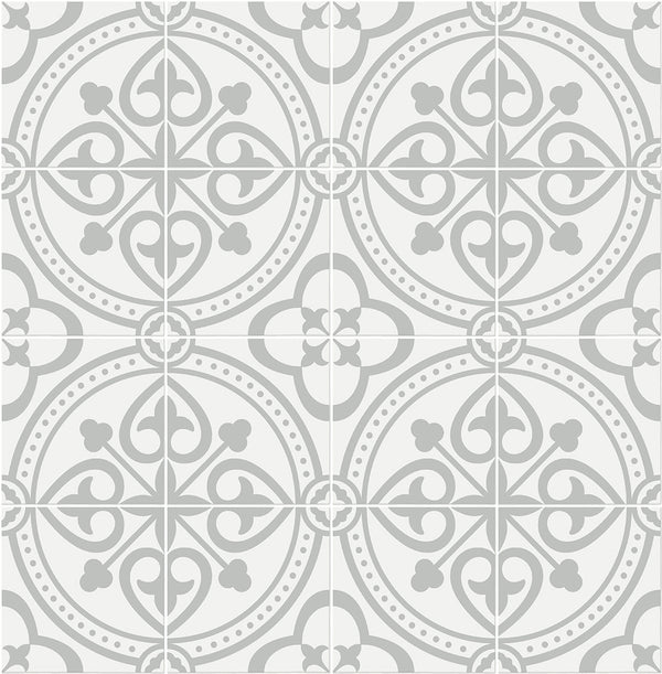 Malibu Ps Villa Mar Tile Coastal Tile - Harbor Mist | Peel and Stick Removable Wallcovering