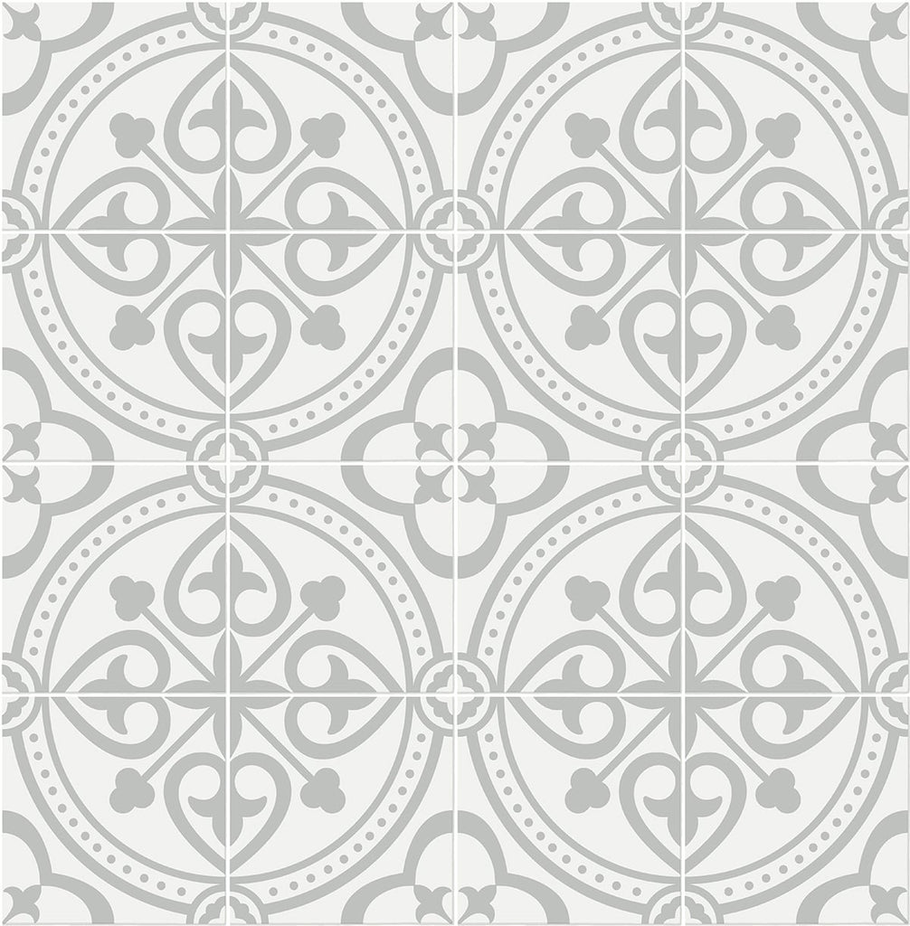 Malibu PS Villa Mar Tile Coastal Tile - Harbor Mist | Peel and Stick Removable Wallpaper
