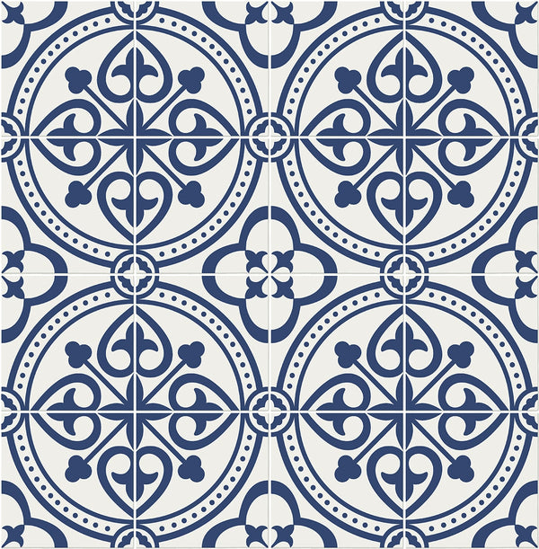 Malibu Ps Villa Mar Tile Coastal Tile - Denim Blue | Peel and Stick Removable Wallcovering