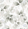 Malibu PS Watercolor Tossed Leaves Contemporary Botanical - Sea Salt & Harbor Mist | Peel and Stick Removable Wallpaper