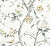 Malibu Sparrow Haven  Wallpaper - Traditional Chinoiserie - Agave & Cider | Malibu Wallpaper