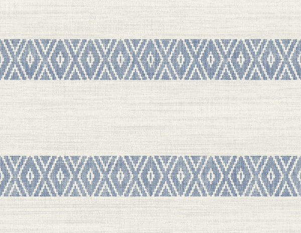 Alani Geo Stripe Coastal Stripe - Blue Bell | Architectural Wallcoverings