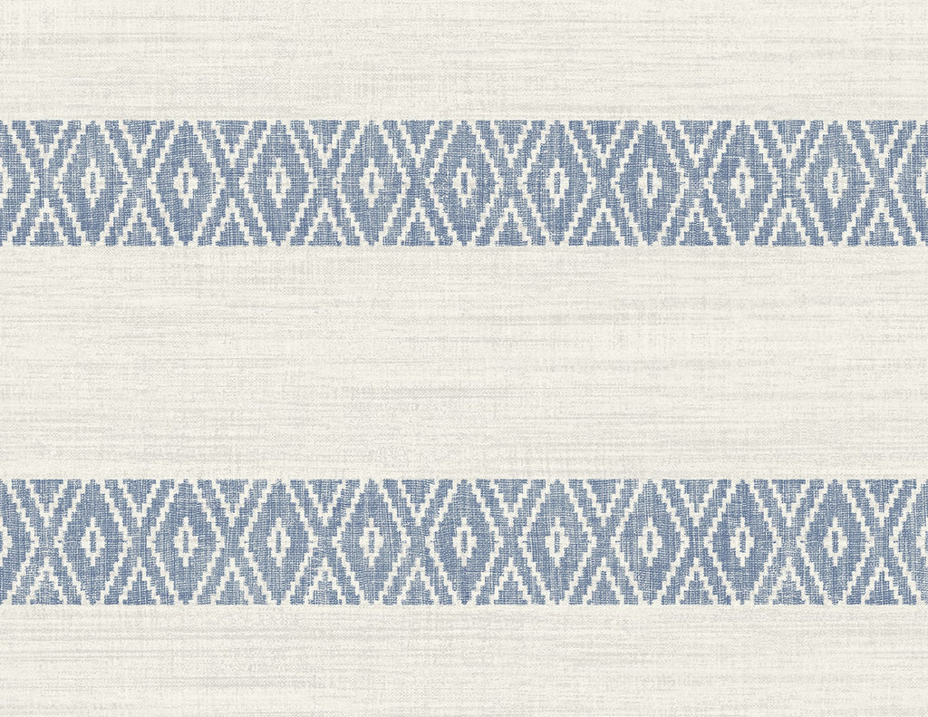 Malibu Alani Geo Stripe Wallpaper - Coastal Stripe - Blue Bell | Malibu Wallpaper