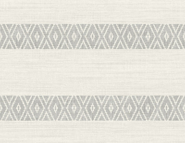 Alani Geo Stripe Coastal Stripe - Fog | Architectural Wallcoverings