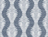 Malibu Carina Leaf Ogee Wallpaper - Coastal Botanical - Midnight Sky | Malibu Wallpaper