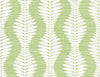 Malibu Carina Leaf Ogee Wallpaper - Coastal Botanical - Greenery | Malibu Wallpaper