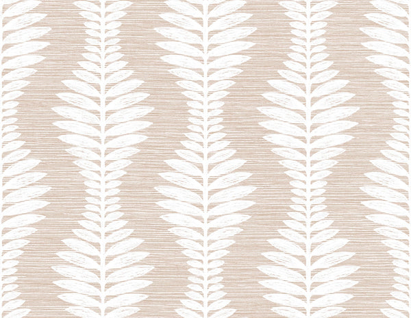 Carina Leaf Ogee Coastal Botanical - Blush | Architectural Wallcoverings