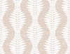 Malibu Carina Leaf Ogee Wallpaper - Coastal Botanical - Blush | Malibu Wallpaper