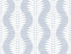 Malibu Carina Leaf Ogee Wallpaper - Coastal Botanical - Charlotte Blue | Malibu Wallpaper