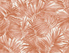 Malibu Cordelia Tossed Palms Wallpaper - Coastal Botanical - Coral | Malibu Wallpaper