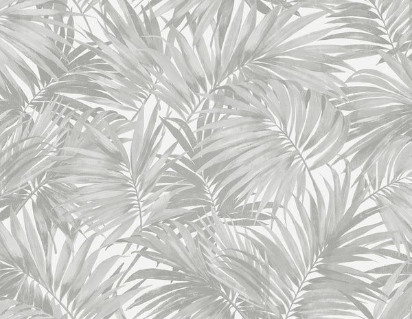 Cordelia Tossed Palms Coastal Botanical - Argos Grey | Architectural Wallcoverings