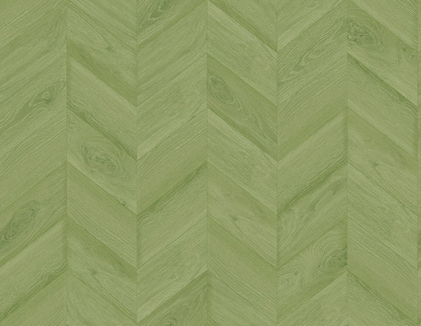 Keone Bay Chevron Coastal Wood - Summer Fern | Architectural Wallcoverings