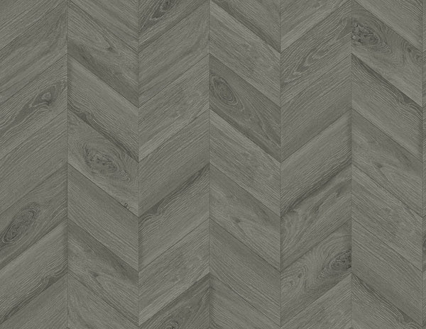 Keone Bay Chevron Coastal Wood - Harbor Grey | Architectural Wallcoverings
