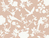 Malibu Kauai Bird Toile Wallpaper - Traditional Toile - Peach Petal | Malibu Wallpaper