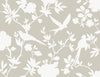 Malibu Kauai Bird Toile Wallpaper - Traditional Toile - Argos Grey | Malibu Wallpaper