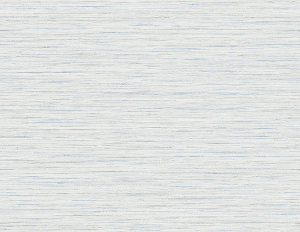 Malibu Loe Sanctuary Stria Wallpaper - Coastal Faux Grasscloth - Blue Haze | Malibu Wallpaper
