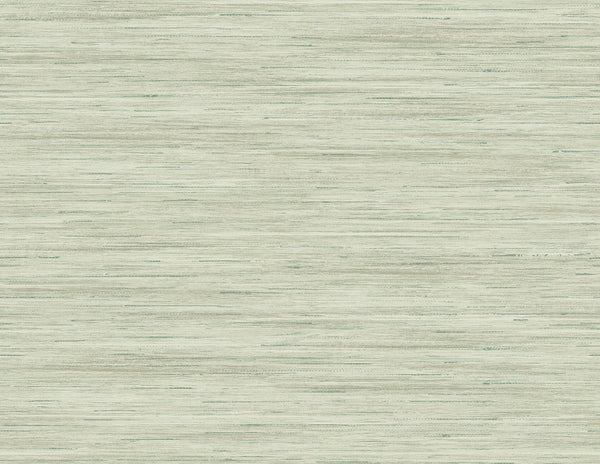 Malibu Loe Sanctuary Stria Wallpaper - Coastal Faux Grasscloth - Seaglass | Malibu Wallpaper
