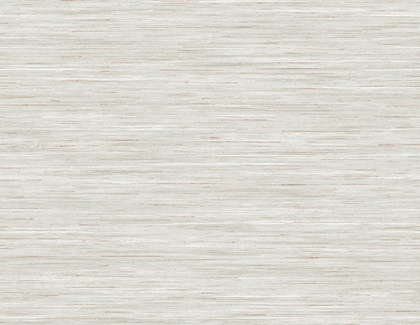 Malibu Loe Sanctuary Stria Wallpaper - Coastal Faux Grasscloth - Creamsicle & Alloy | Malibu Wallpaper